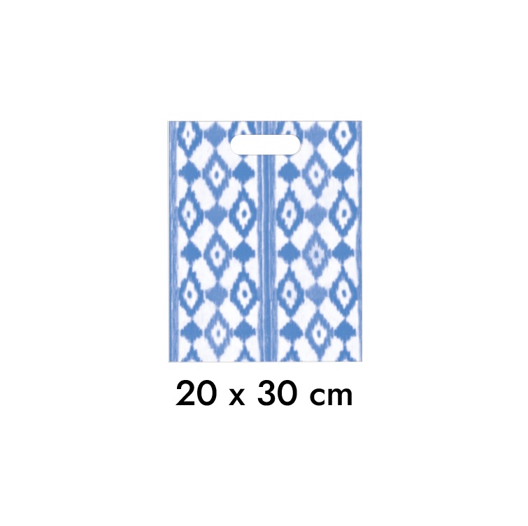 LLENGOS 20X30 Azul  Asa Troquel 2024 pte 200u